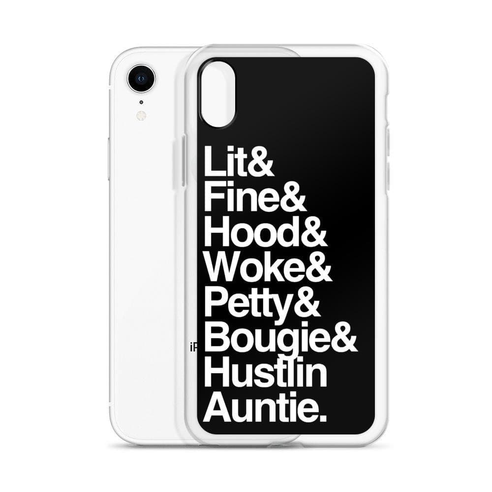 Black Every Auntie iPhone Case - Yeaux Mama