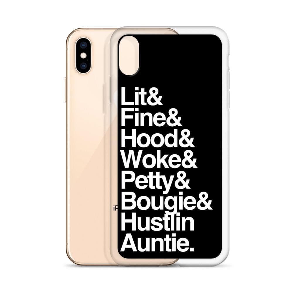 Black Every Auntie iPhone Case - Yeaux Mama