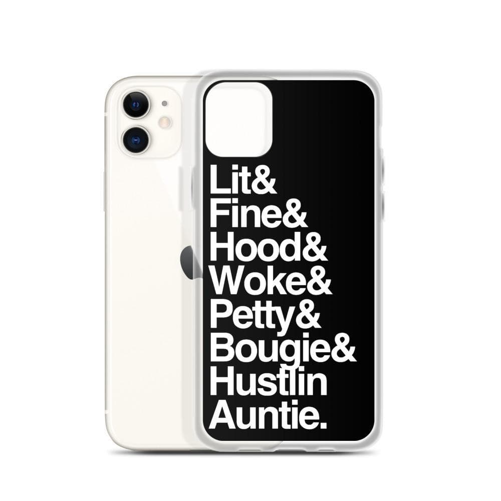 Black Every Auntie iPhone Case - Yeaux Mama