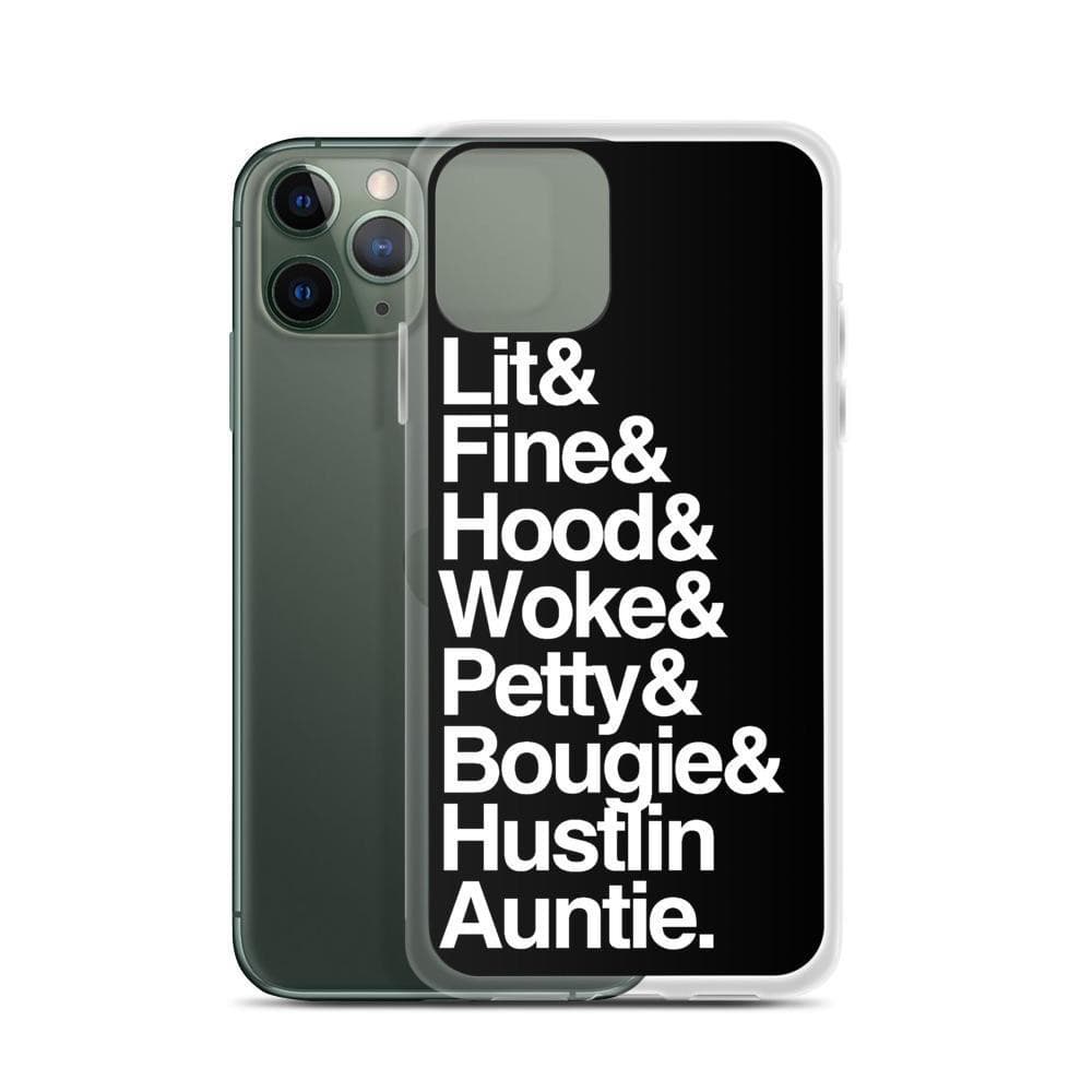 Black Every Auntie iPhone Case - Yeaux Mama