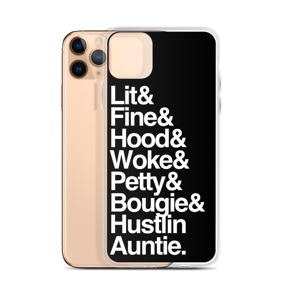 Black Every Auntie iPhone Case - Yeaux Mama