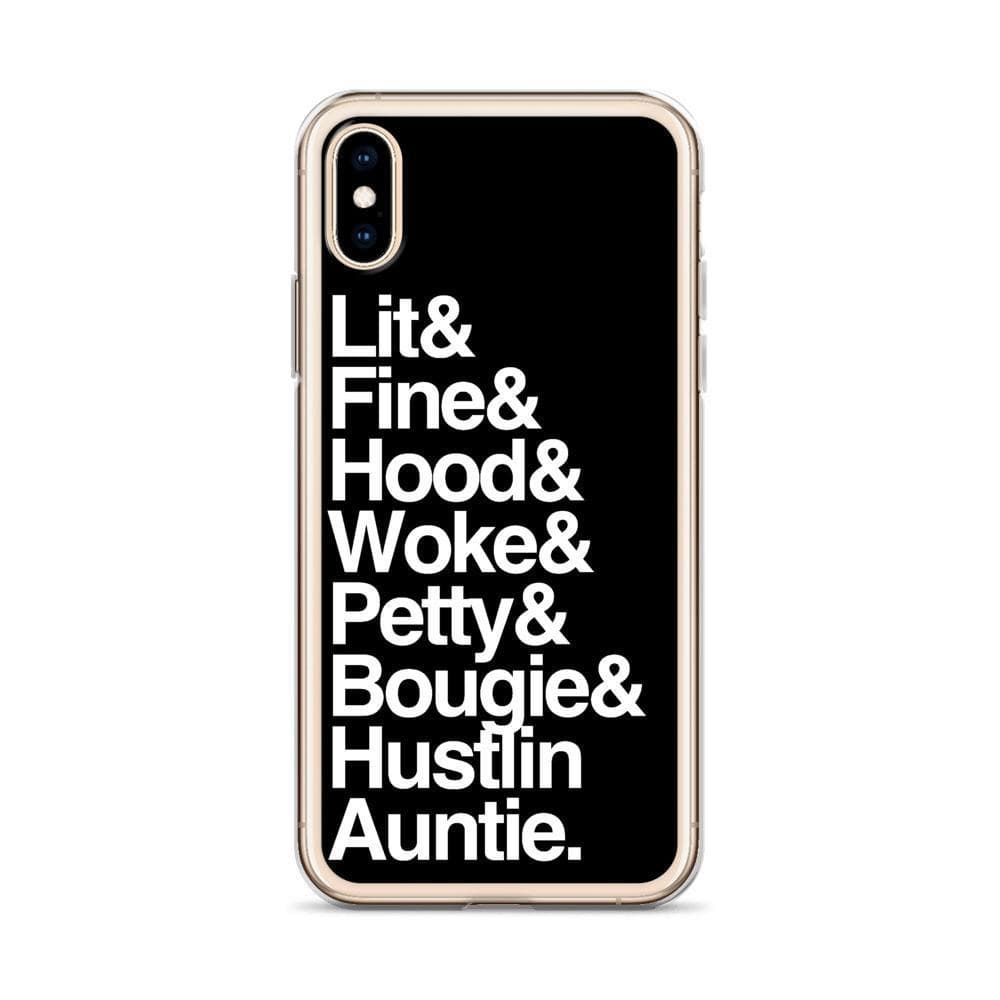 Black Every Auntie iPhone Case - Yeaux Mama