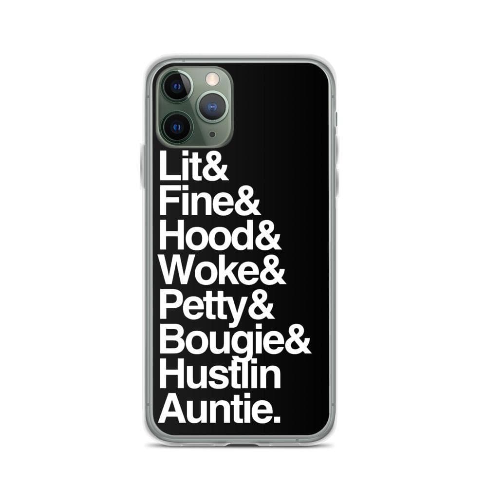 Black Every Auntie iPhone Case - Yeaux Mama