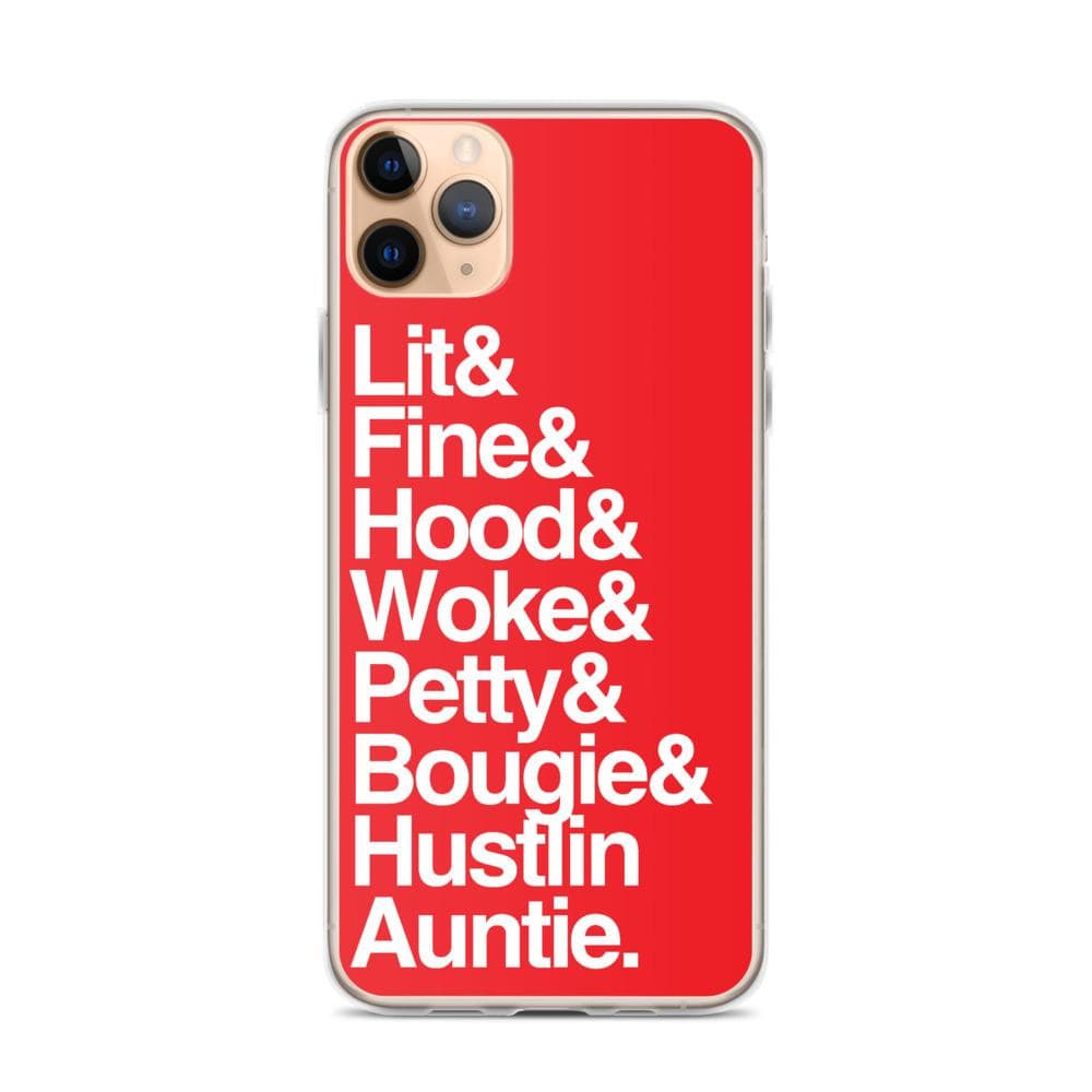 Red Every Auntie iPhone Case - Yeaux Mama