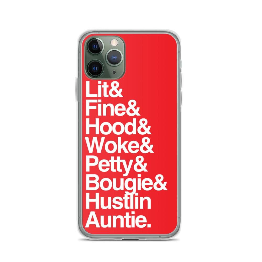 Red Every Auntie iPhone Case - Yeaux Mama