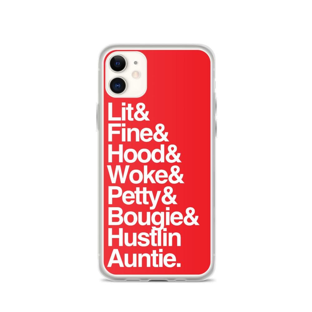 Red Every Auntie iPhone Case - Yeaux Mama