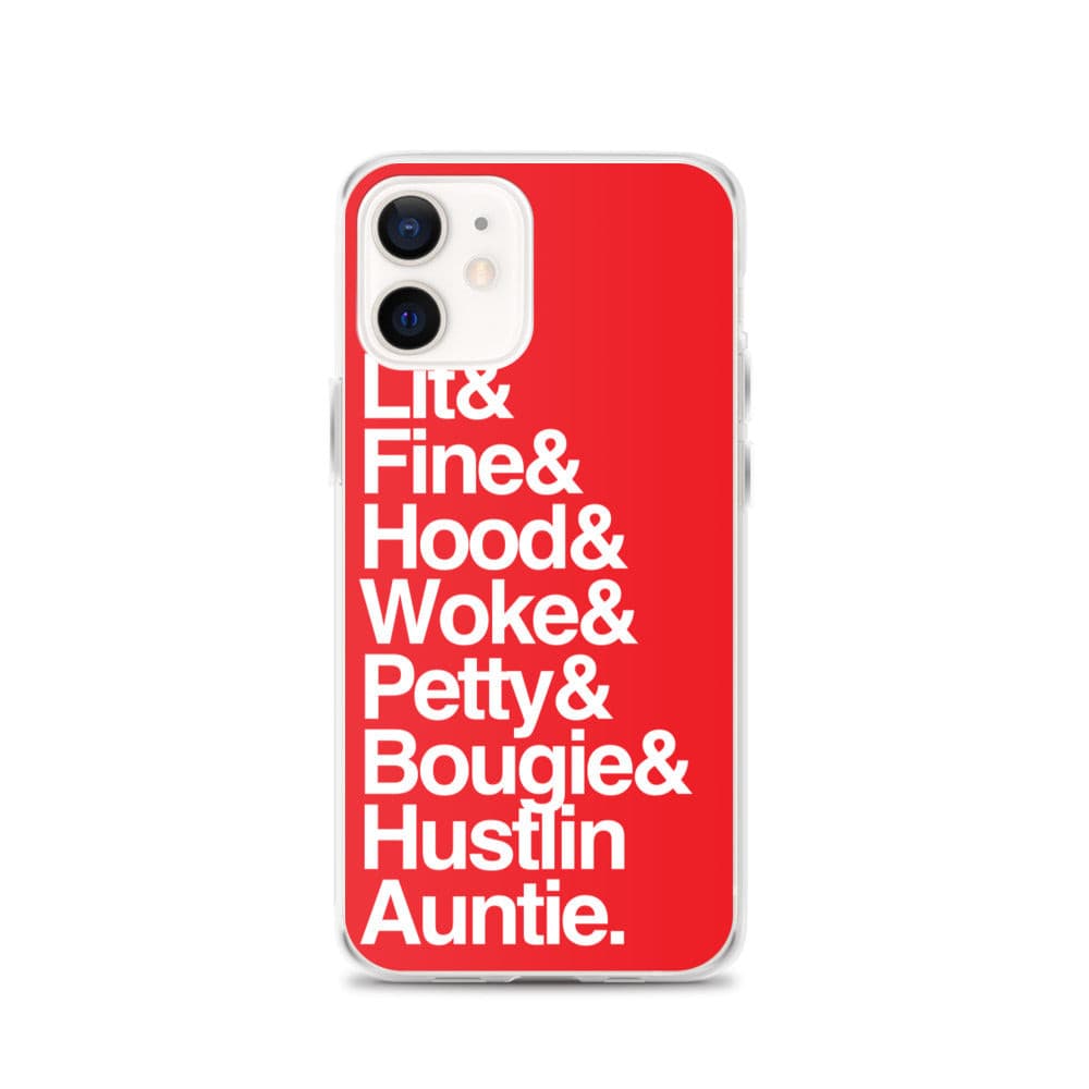 Red Every Auntie iPhone Case - Yeaux Mama