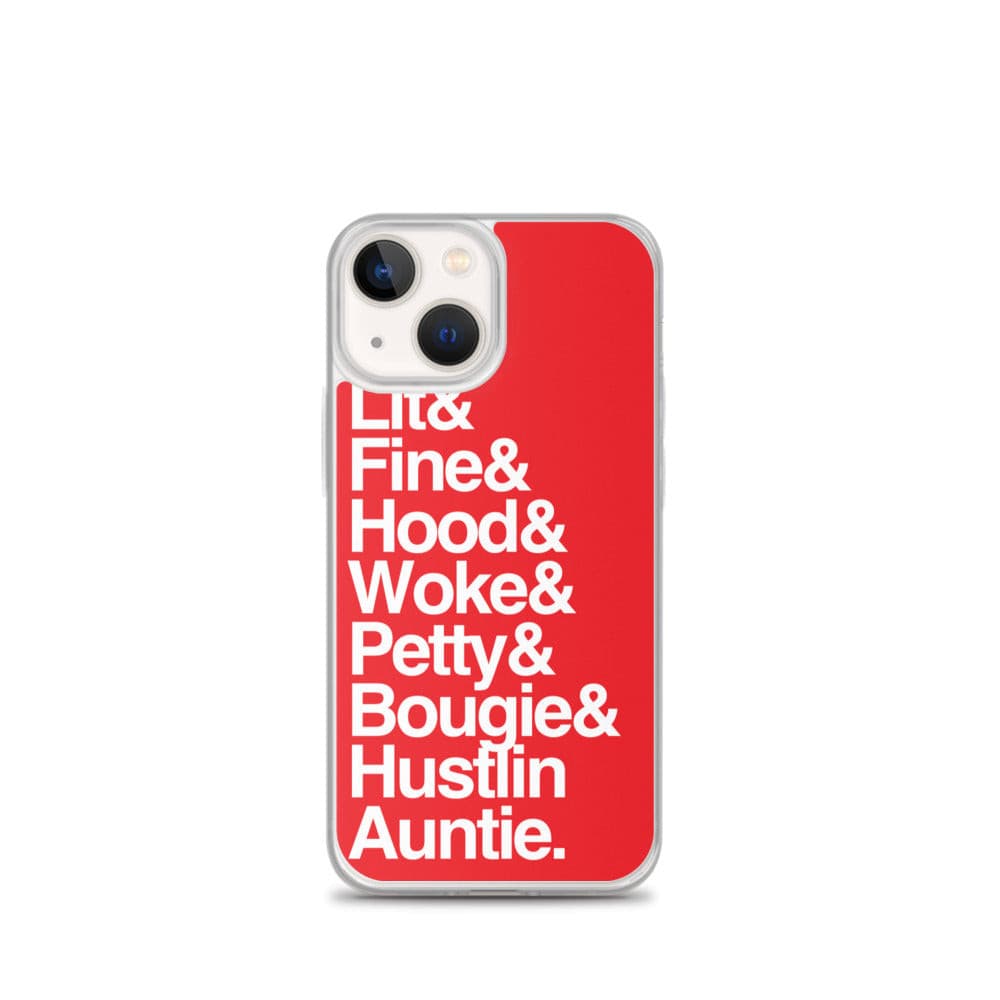 Red Every Auntie iPhone Case - Yeaux Mama