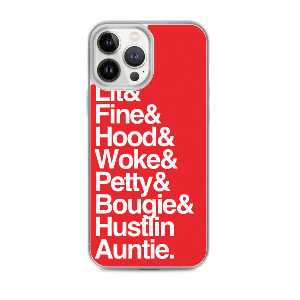 Red Every Auntie iPhone Case - Yeaux Mama