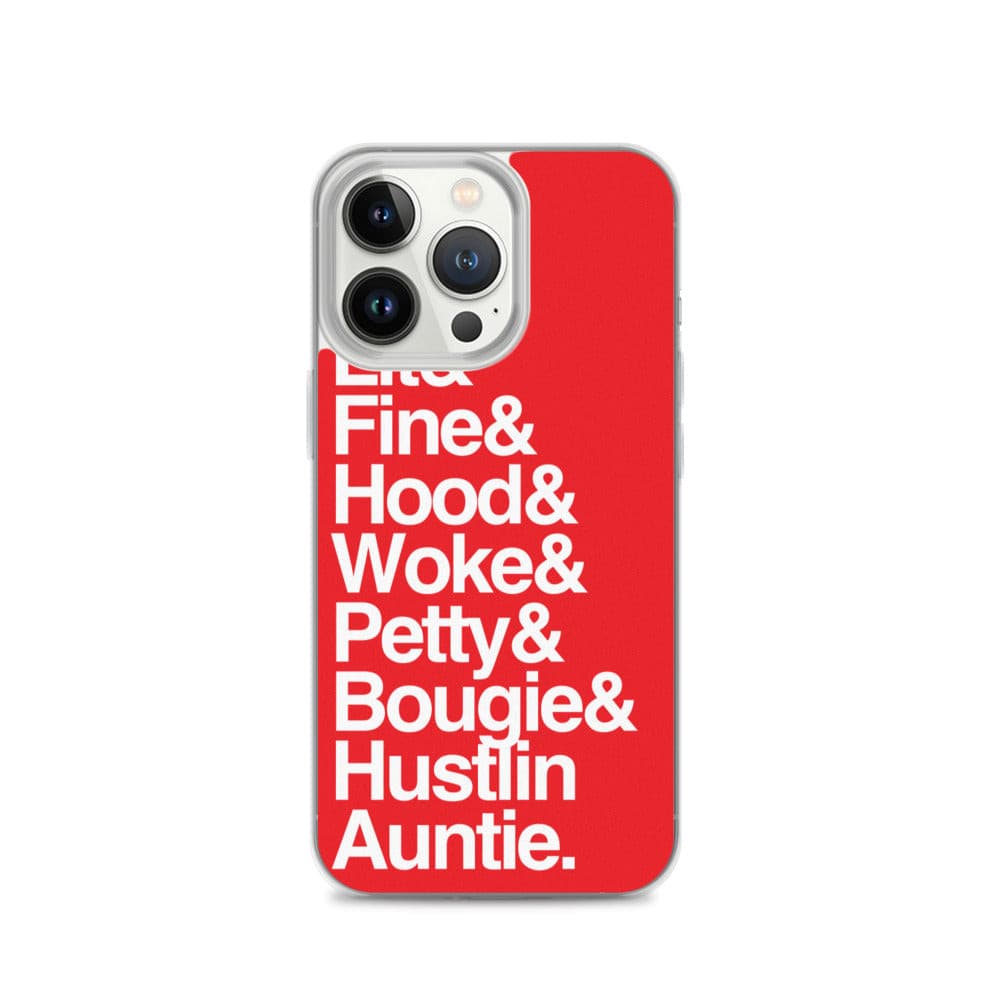 Red Every Auntie iPhone Case - Yeaux Mama