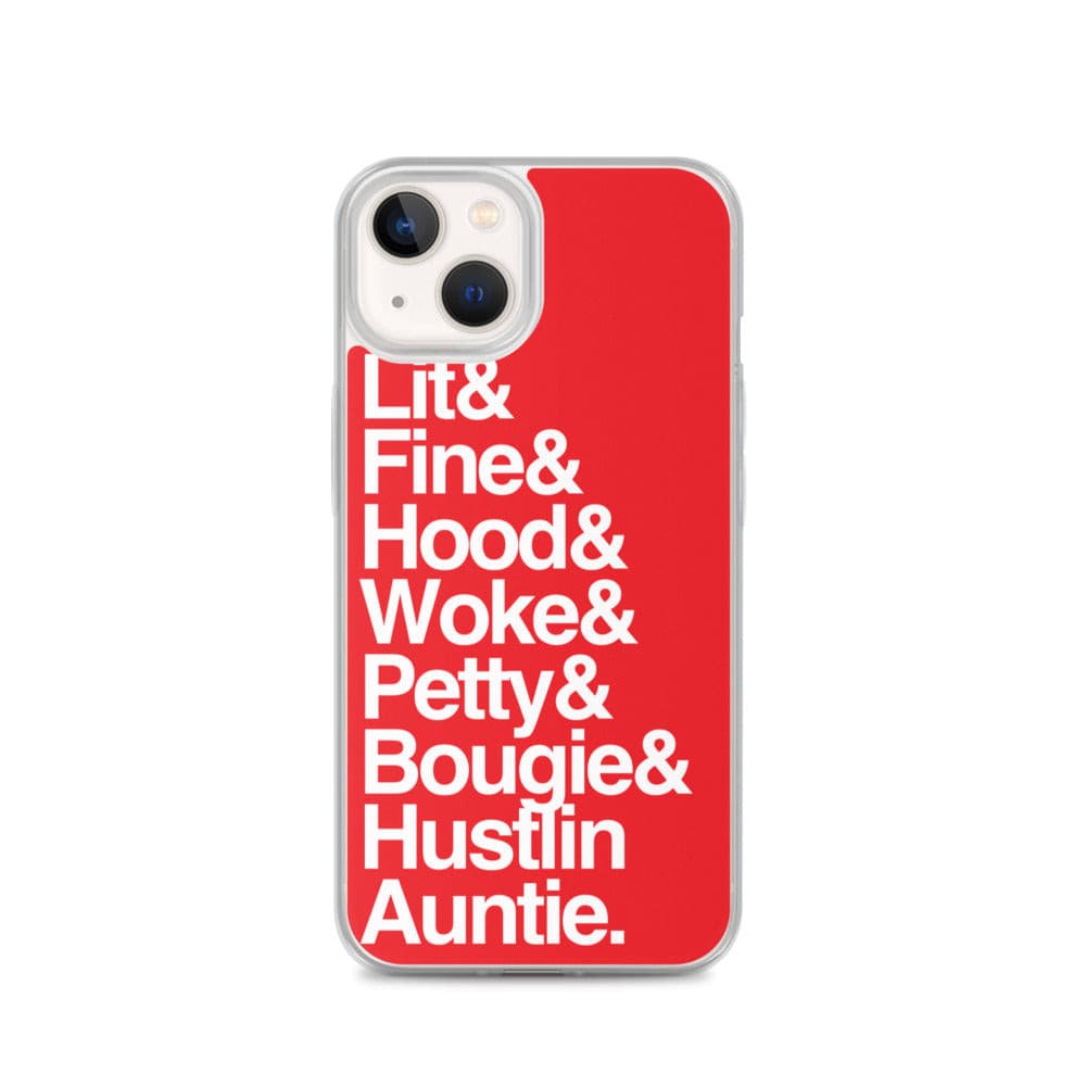 Red Every Auntie iPhone Case - Yeaux Mama