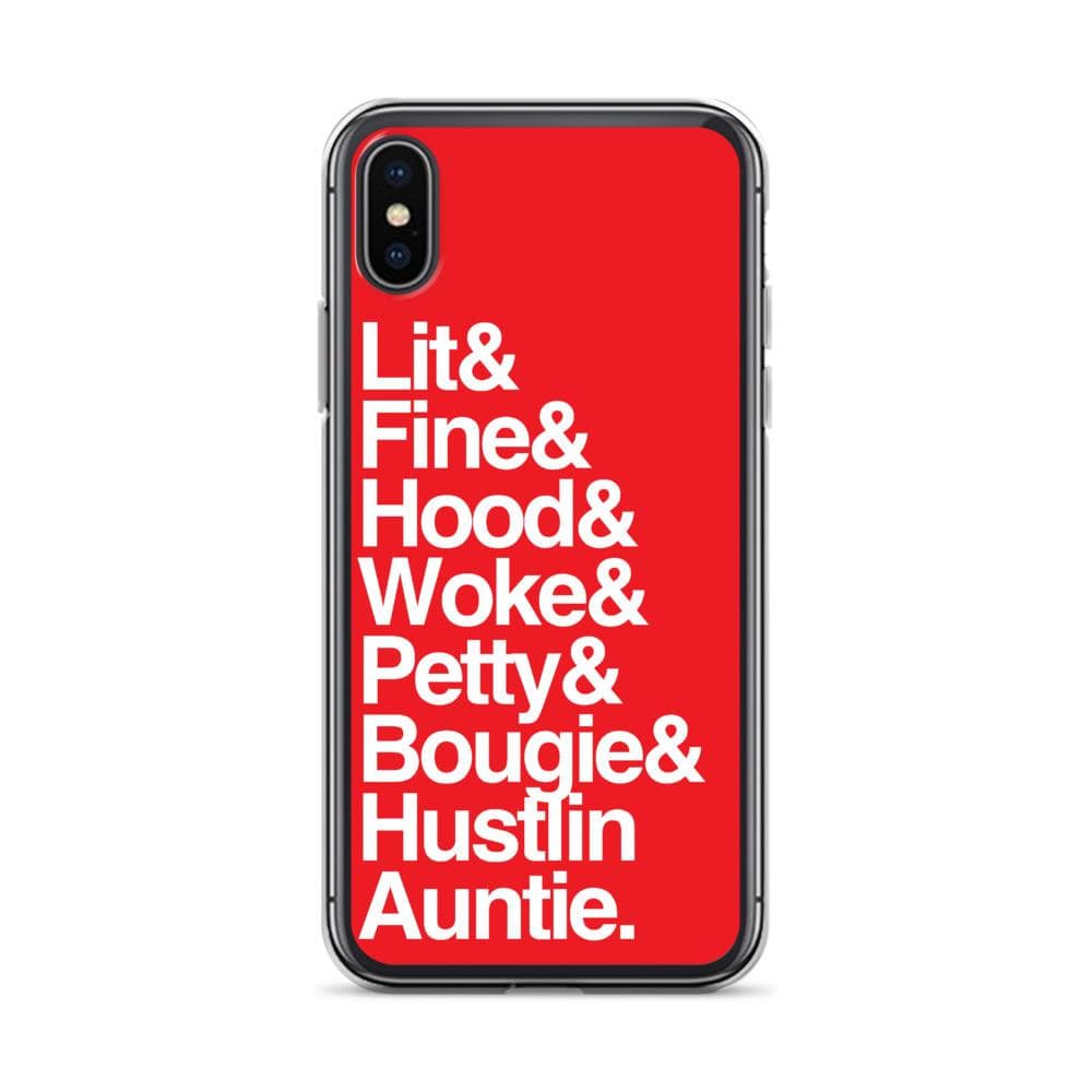 Red Every Auntie iPhone Case - Yeaux Mama