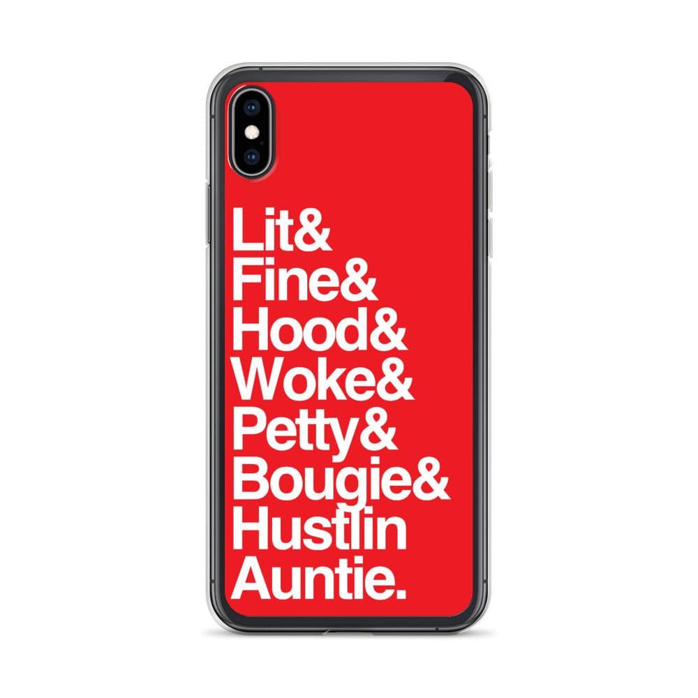 Red Every Auntie iPhone Case - Yeaux Mama
