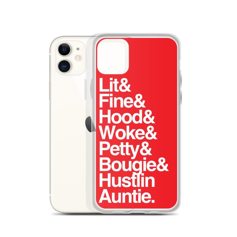 Red Every Auntie iPhone Case - Yeaux Mama