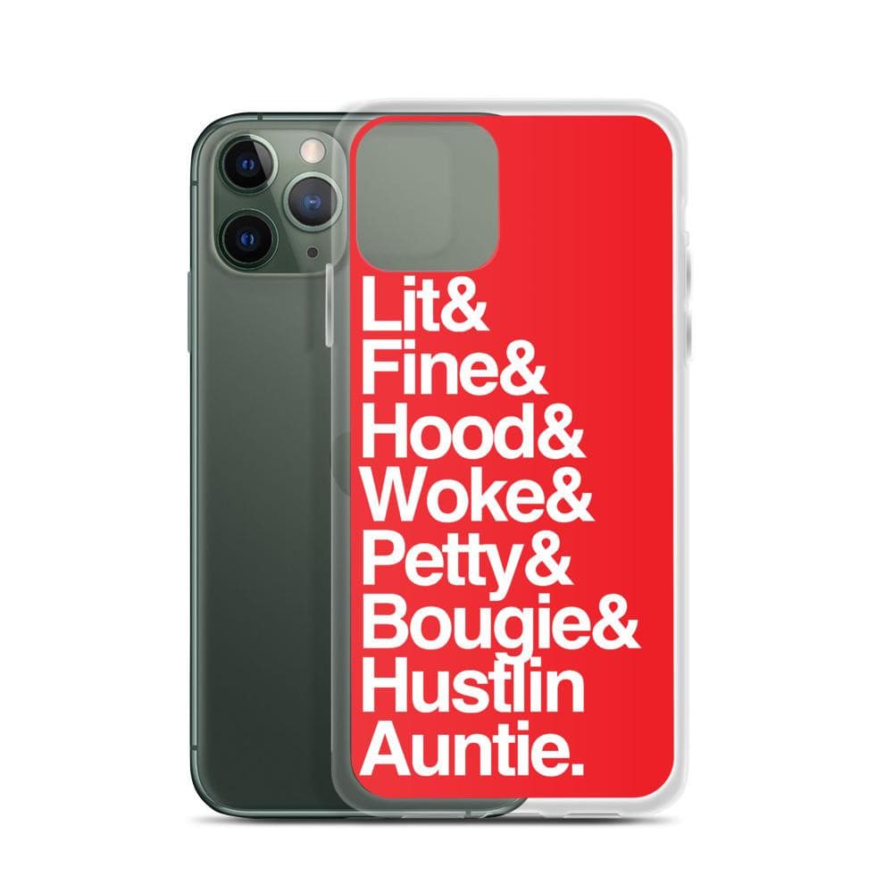 Red Every Auntie iPhone Case - Yeaux Mama