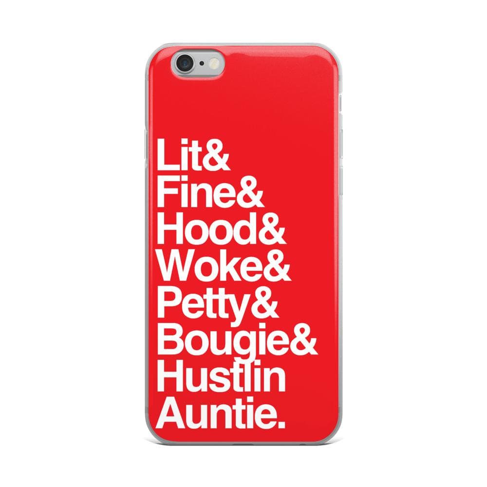 Red Every Auntie iPhone Case - Yeaux Mama