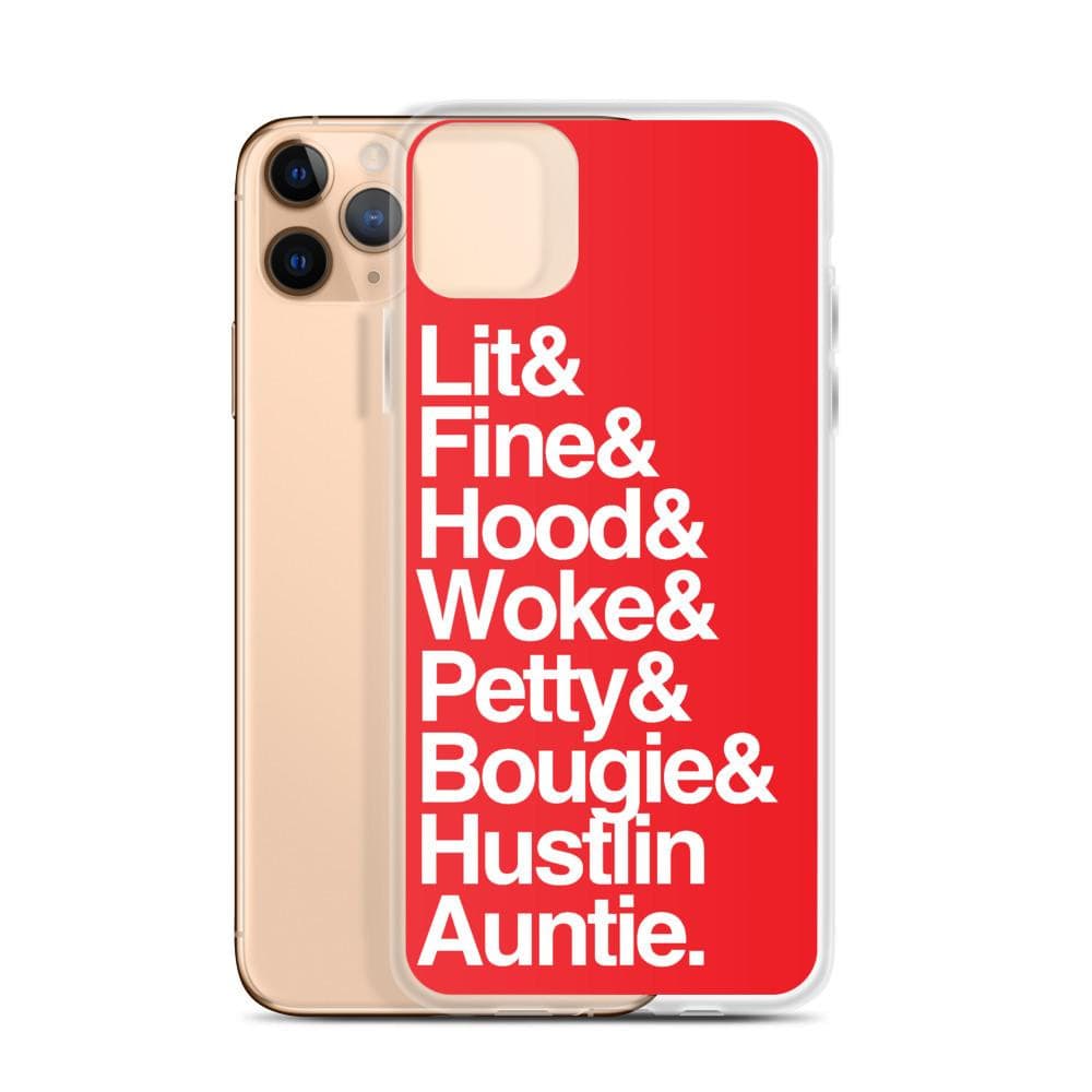 Red Every Auntie iPhone Case - Yeaux Mama