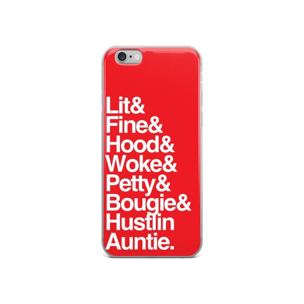 Red Every Auntie iPhone Case - Yeaux Mama