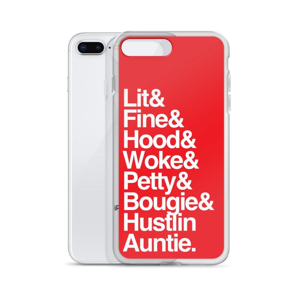Red Every Auntie iPhone Case - Yeaux Mama
