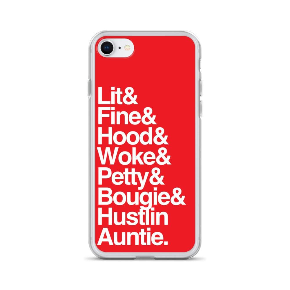 Red Every Auntie iPhone Case - Yeaux Mama