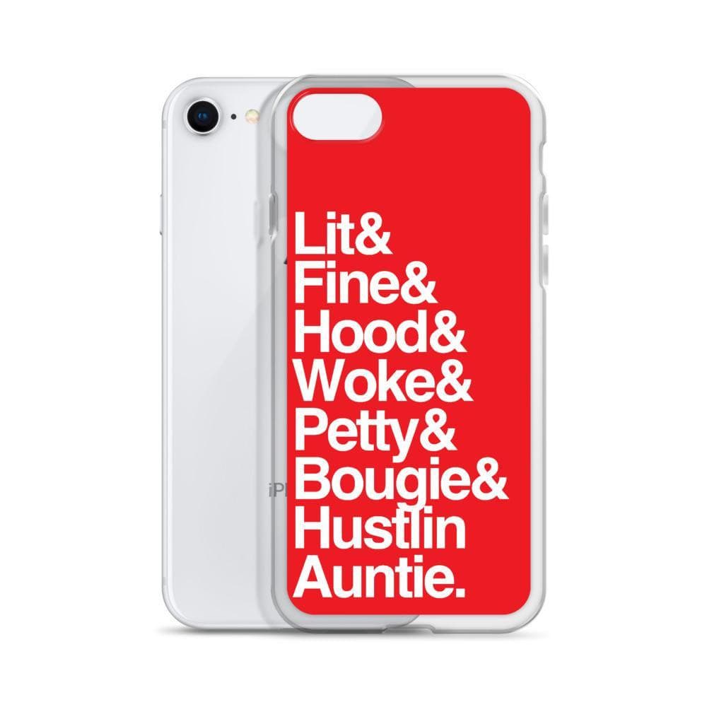 Red Every Auntie iPhone Case - Yeaux Mama