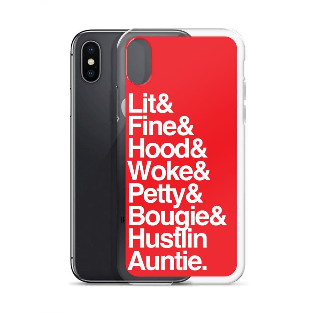 Red Every Auntie iPhone Case - Yeaux Mama
