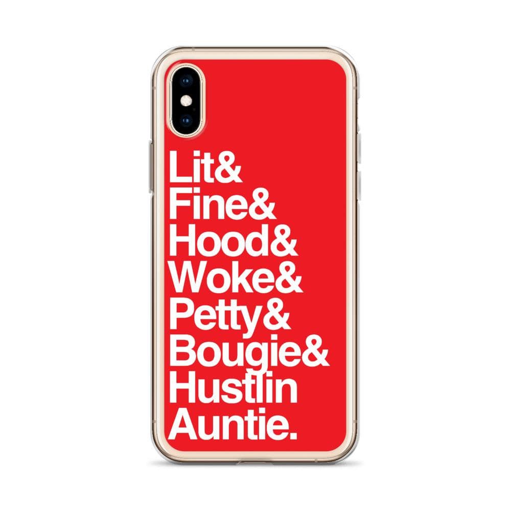 Red Every Auntie iPhone Case - Yeaux Mama