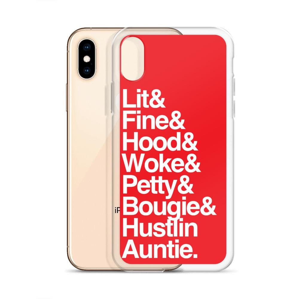 Red Every Auntie iPhone Case - Yeaux Mama