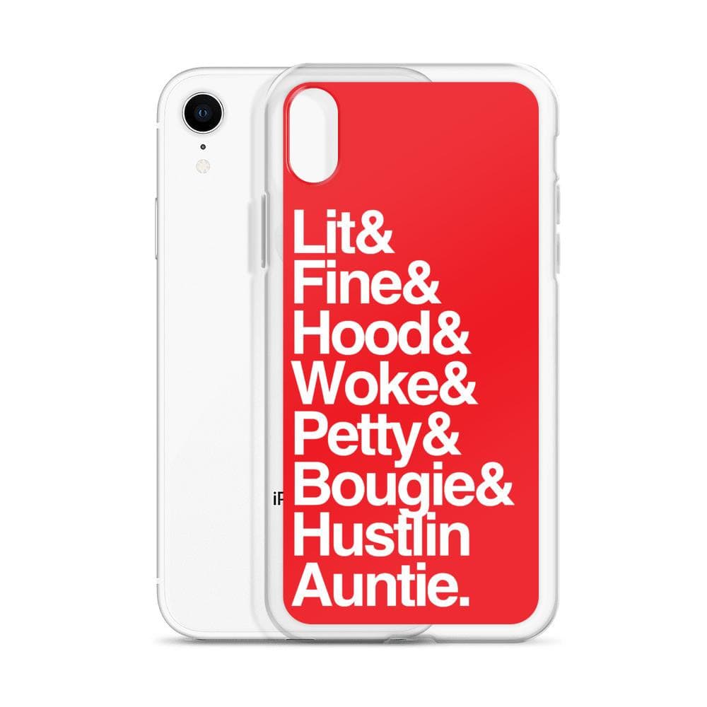 Red Every Auntie iPhone Case - Yeaux Mama