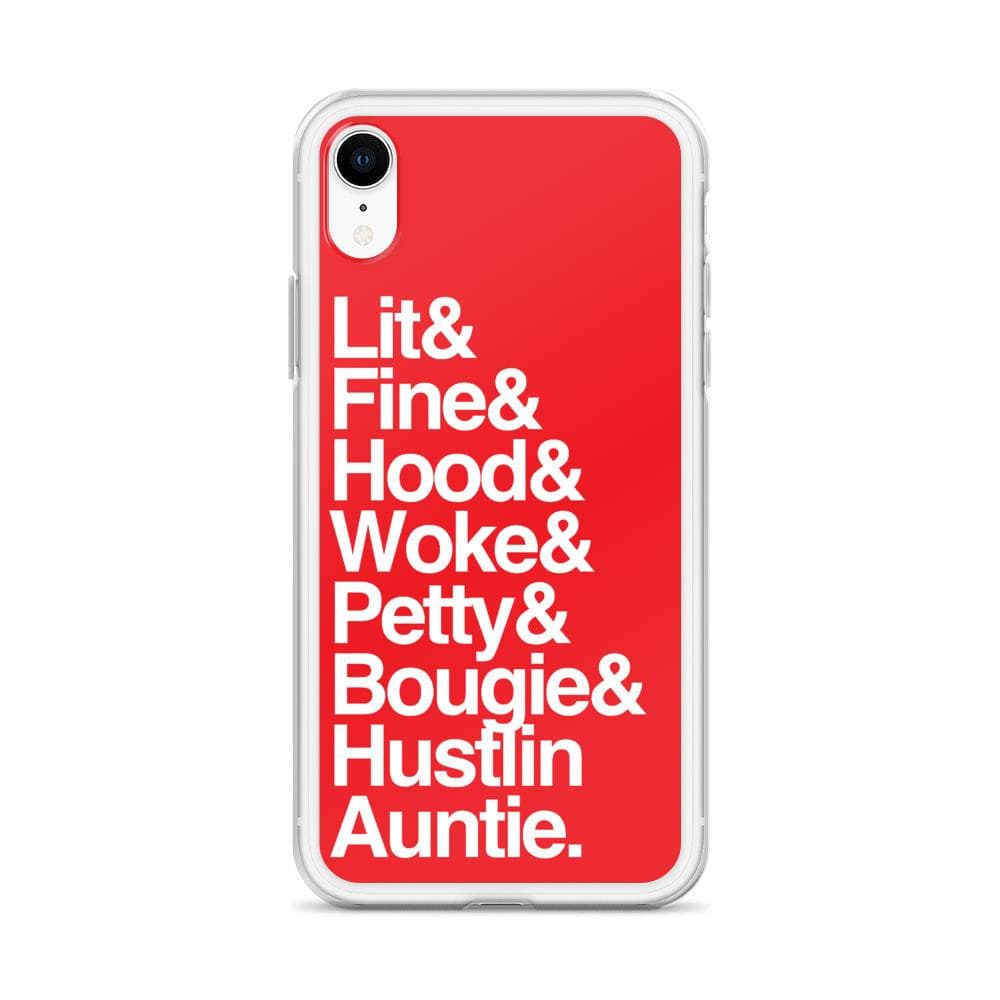 Red Every Auntie iPhone Case - Yeaux Mama