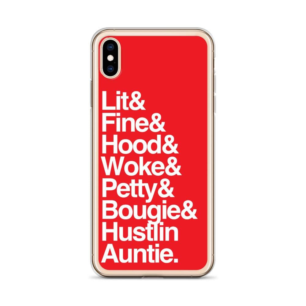 Red Every Auntie iPhone Case - Yeaux Mama