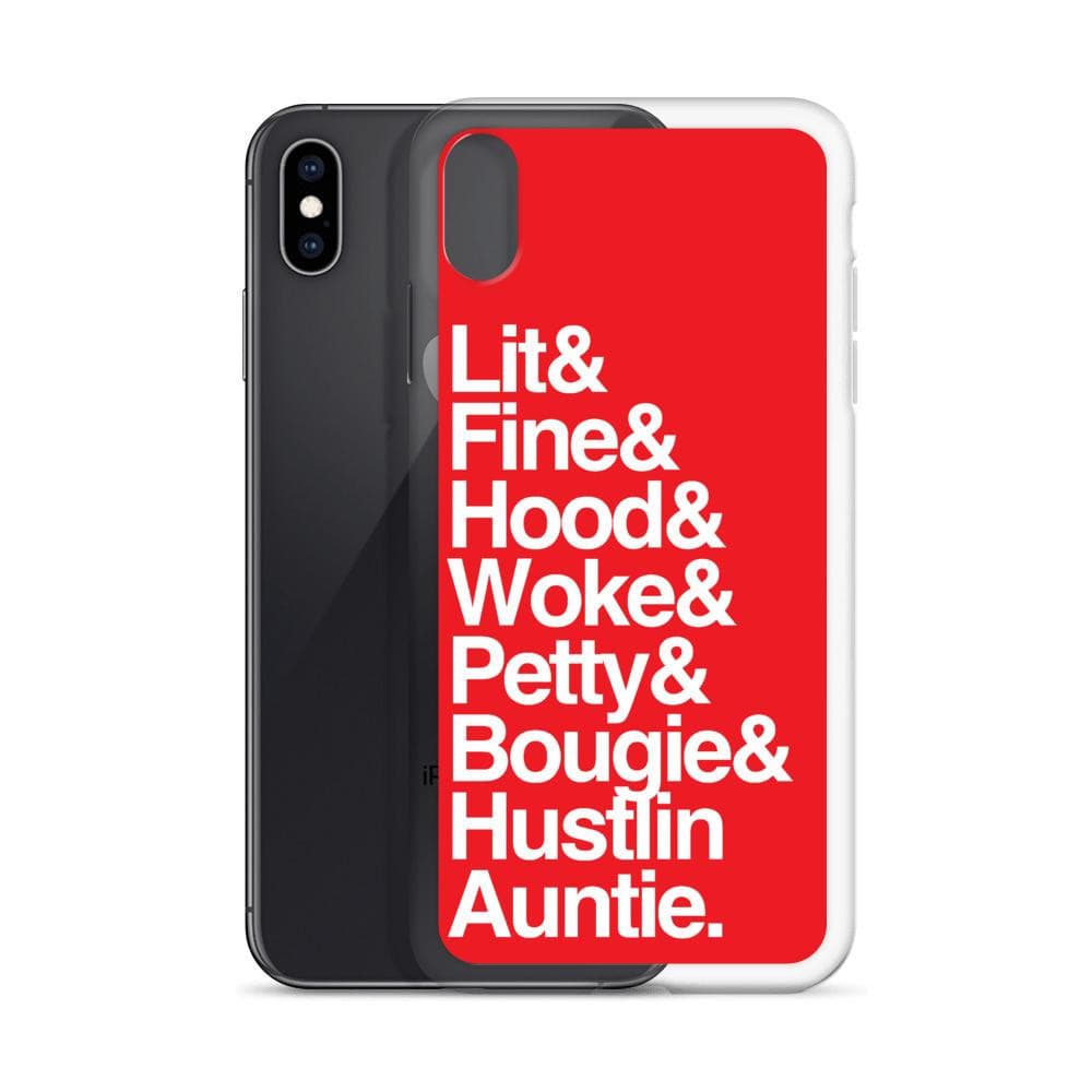 Red Every Auntie iPhone Case - Yeaux Mama
