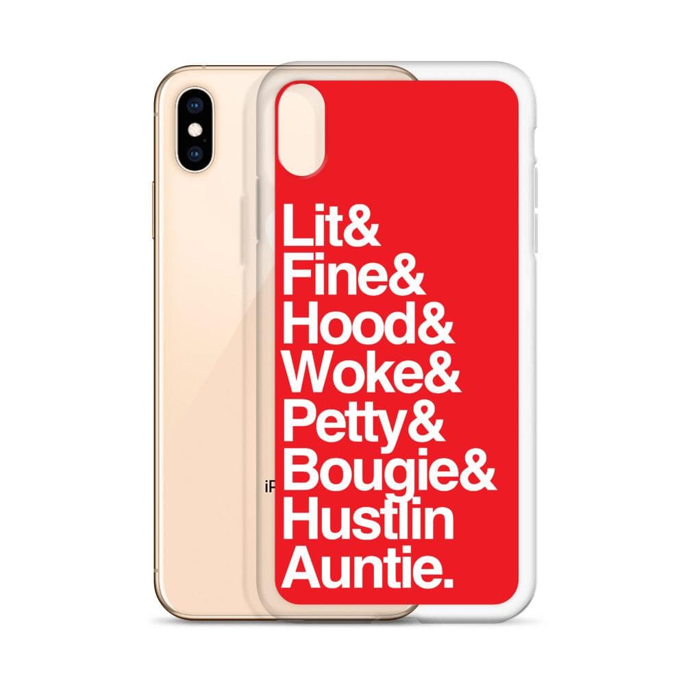 Red Every Auntie iPhone Case - Yeaux Mama