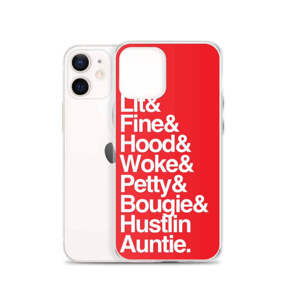 Red Every Auntie iPhone Case - Yeaux Mama