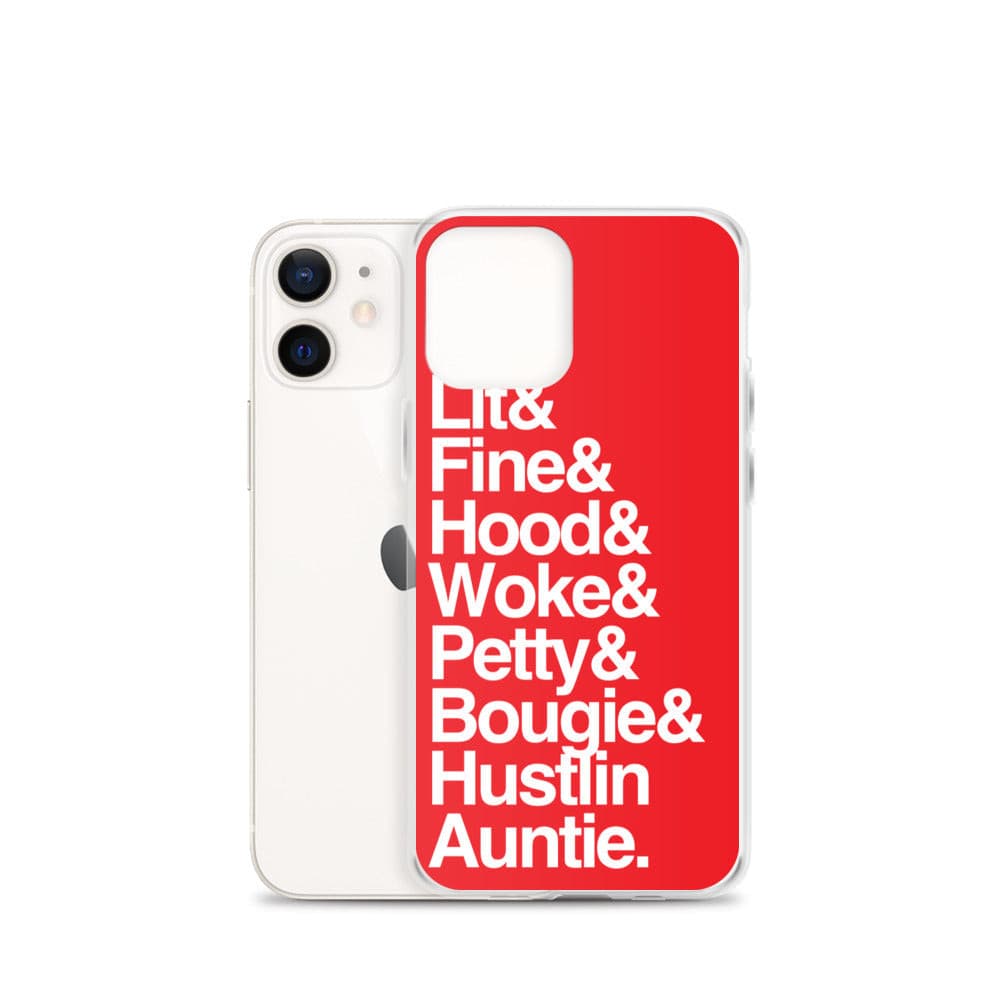 Red Every Auntie iPhone Case - Yeaux Mama