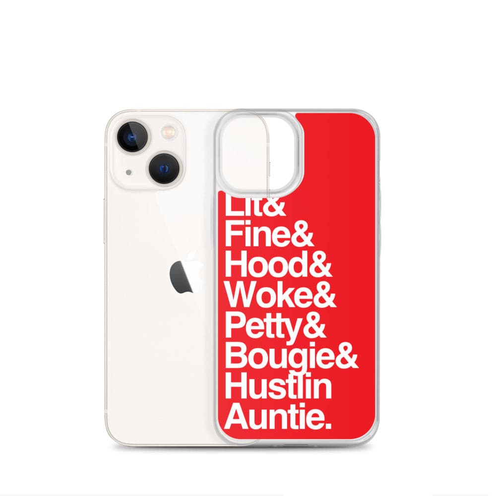 Red Every Auntie iPhone Case - Yeaux Mama