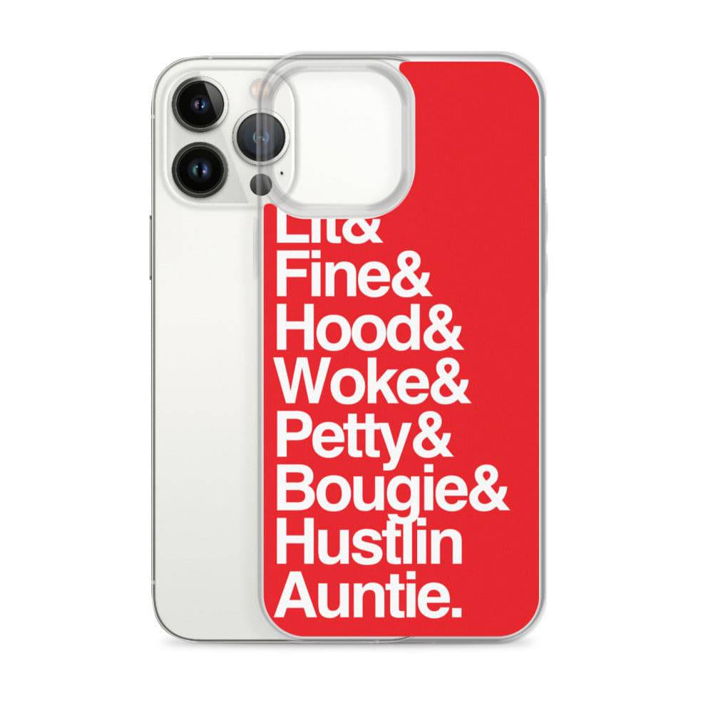 Red Every Auntie iPhone Case - Yeaux Mama