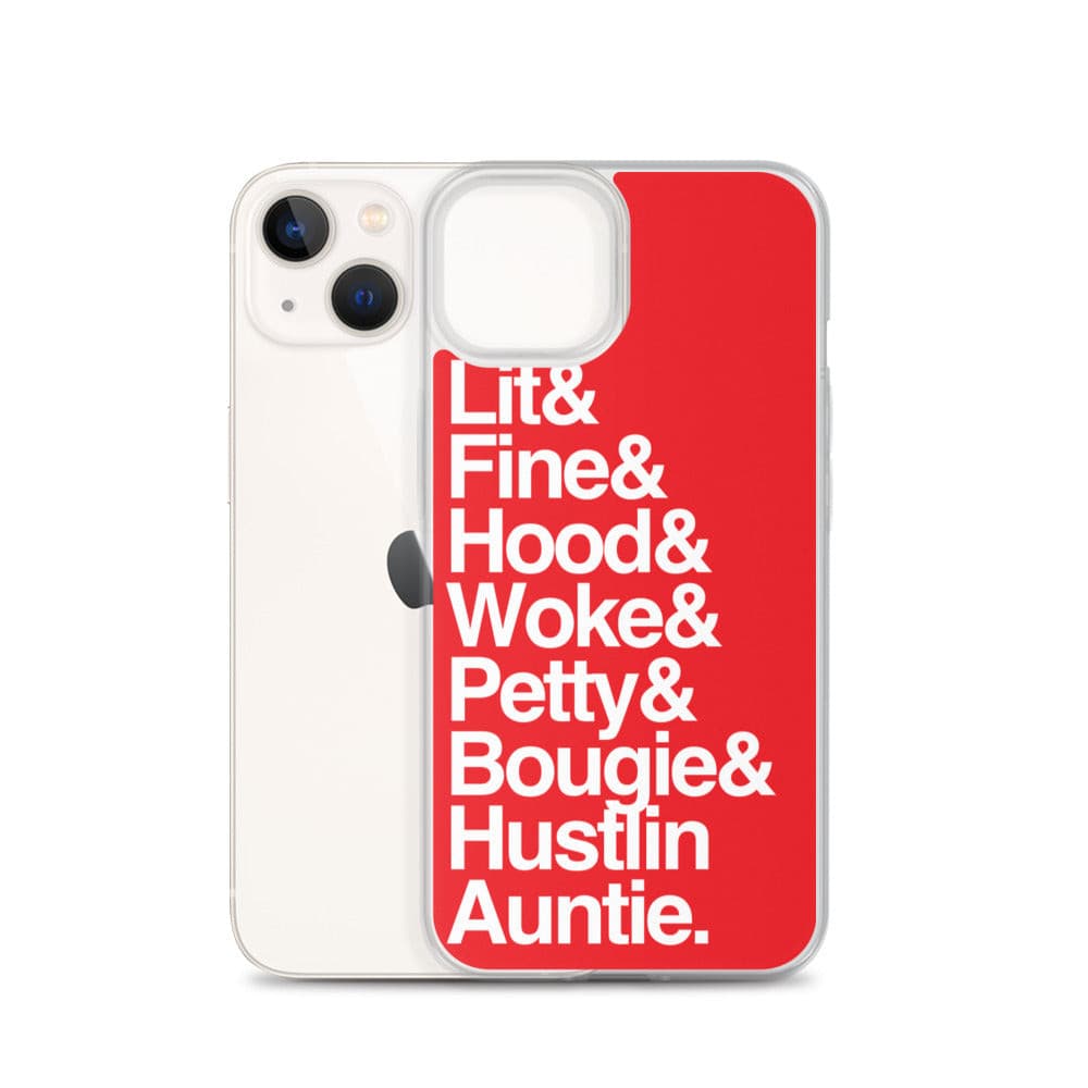 Red Every Auntie iPhone Case - Yeaux Mama