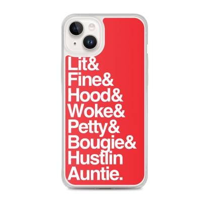 Red Every Auntie iPhone Case