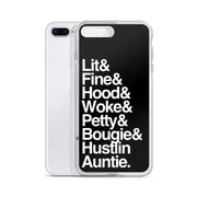 Black Every Auntie iPhone Case - Yeaux Mama