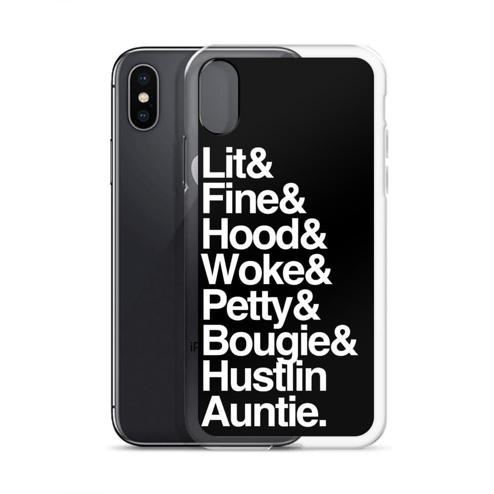 Black Every Auntie iPhone Case - Yeaux Mama