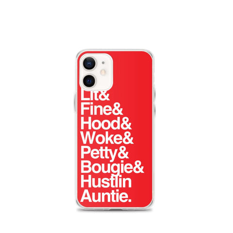 Red Every Auntie iPhone Case - Yeaux Mama