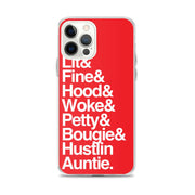 Red Every Auntie iPhone Case - Yeaux Mama