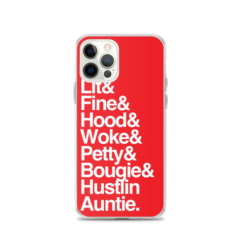 Red Every Auntie iPhone Case - Yeaux Mama