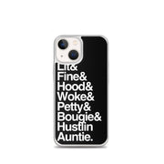 Black Every Auntie iPhone Case - Yeaux Mama