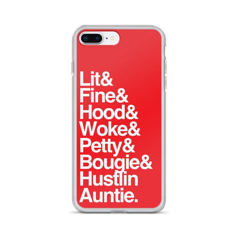 Red Every Auntie iPhone Case - Yeaux Mama