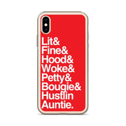 Red Every Auntie iPhone Case - Yeaux Mama