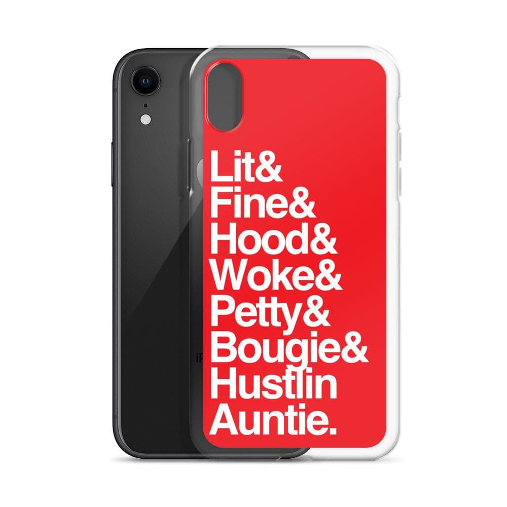 Red Every Auntie iPhone Case - Yeaux Mama