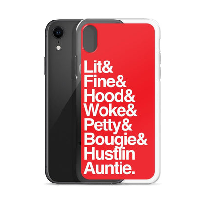 Red Every Auntie iPhone Case - Yeaux Mama