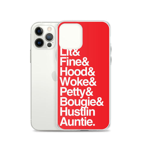Red Every Auntie iPhone Case - Yeaux Mama